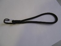 Spannschlaufe m. Metallhaken doppelt schwarz
